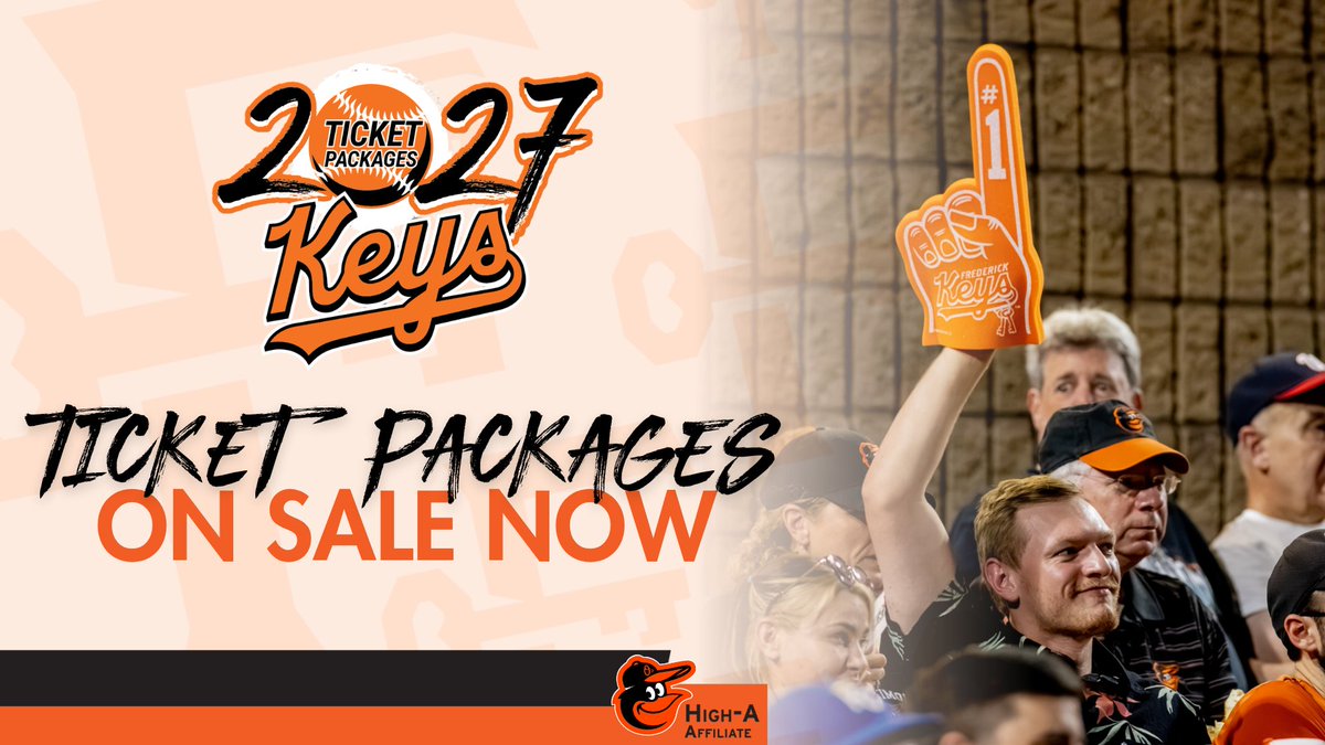 FrederickKeys's tweet photo. 2027 Ticket Packages are ON SALE NOW!
 
Coming off a franchise-record 83-win season, it’s time to lock in your seats for another summer at Nymeo Field.
 
📞 301.815.9900
📧 info@frederickkeys.com
🔗https://t.co/H5qMscDoza

#ShakeYourKeys https://t.co/B41BwSxdUI