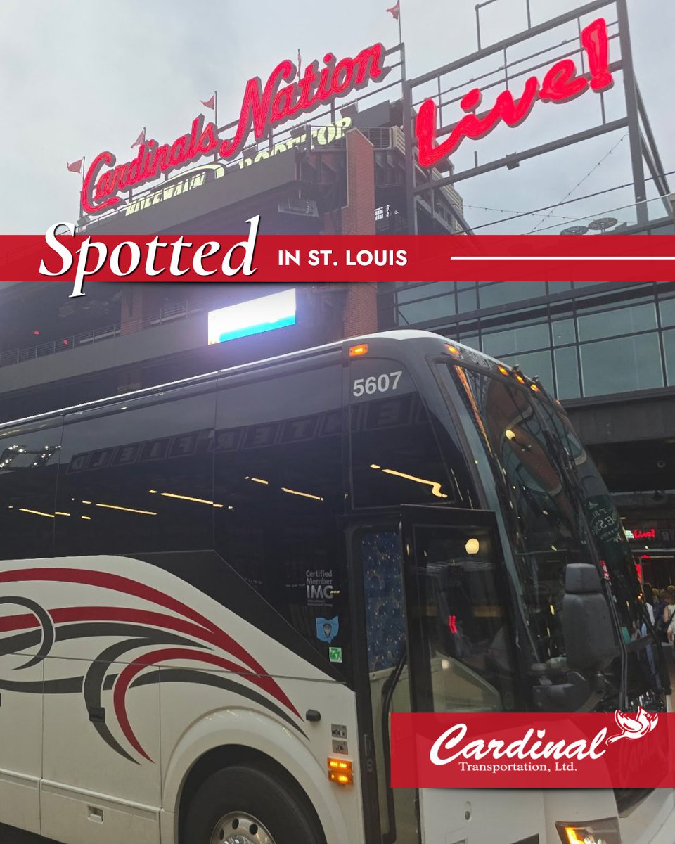 CardinalTrans's tweet photo. Spotted in St. Louis, Missouri! Cardinal Transportation is always on the move, taking our passengers near and far. If you spot one of our vehicles while you’re out and about, snap a photo and send it our way. We’d love to see where you find us next! https://t.co/692ZfUHMjX