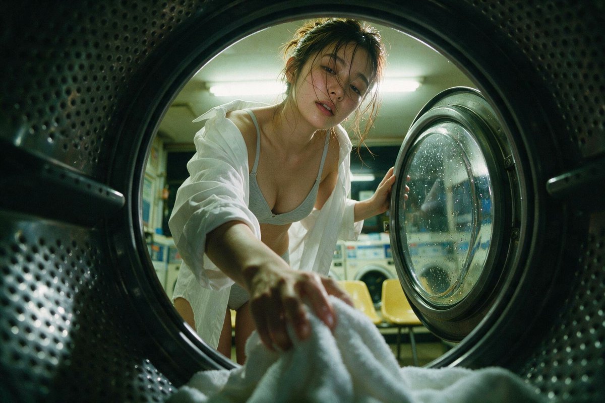 GenAI_studio's tweet photo. 洗濯��と美女 https://t.co/I3ABKKJwSt