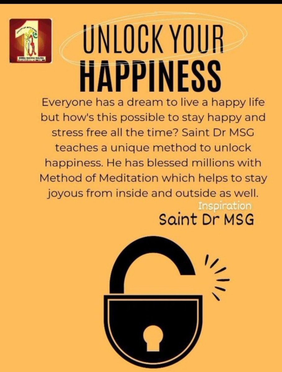 sapnaomcw's tweet photo. Material wealth cannot buy true peace. According to Saint Gurmeet Ram Rahim Ji, the real secret of happiness is found within through regular meditation, a grateful heart, and helping those in need. 🧘‍♂️✨ #SecretOfHappiness https://t.co/pwrZpHv7bE