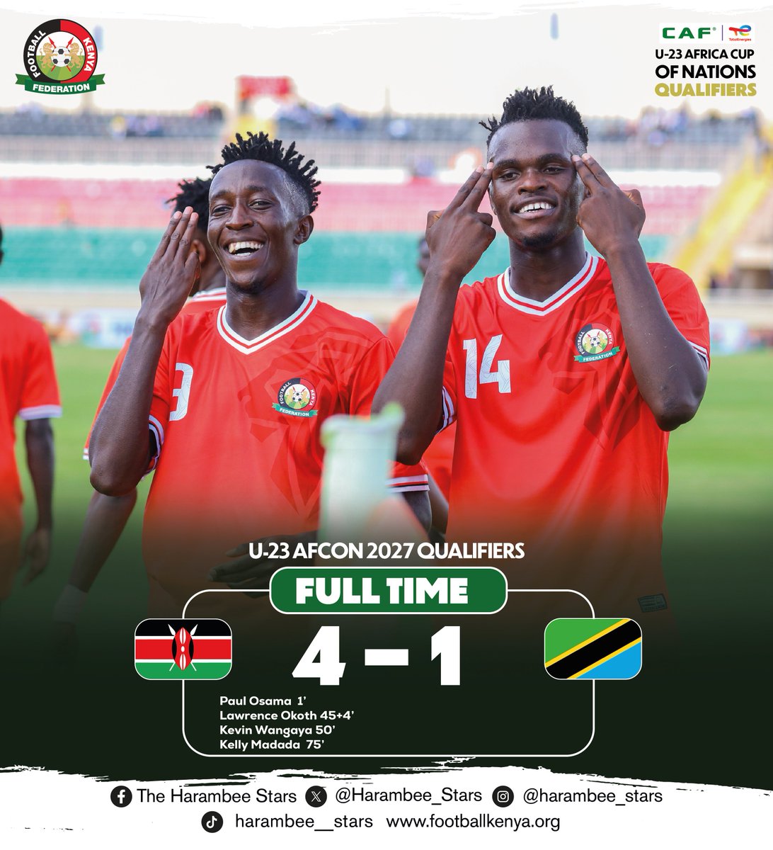 Harambee__Stars's tweet photo. FT

Jirani Kutushinda labda washinde poa😎

🇰🇪 4-1 🇹🇿

#EmergingStars https://t.co/n0t8eceaBh