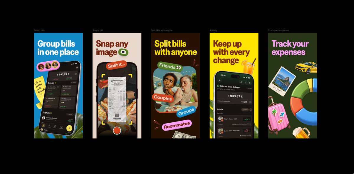 diogomartf's tweet photo. We've been working with talented @akashtyagi027 on upgrading our app preview screens for @bananasplitapp. I think they are looking pretty good.

If you guys have any feedback would love to hear 🙌 https://t.co/yAGPe5K968