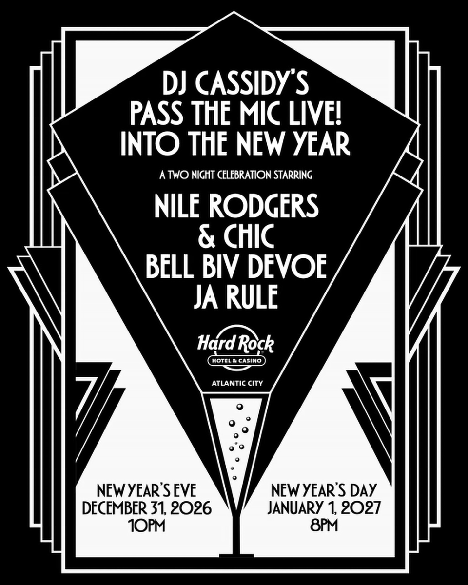 nilerodgers's tweet photo. Atlantic City!!! Get ready for Good Times...

I'm joining my little brother @DJCassidy to Pass The Mic into the new year at a legendary celebration transcending genre and generation. 

Trust me, you've never seen a countdown like this.

Tickets go on sale Friday at 10am EST, but we welcome you to secure your tickets before the general public during our exclusive pre-sale on Ticketmaster from Wednesday, September 30th at 10am EST to Thursday, October 1st at 10pm EST with code PTMNYE.

Aww... FREAK OUT!!! ✨

https://t.co/r3LR0tyope