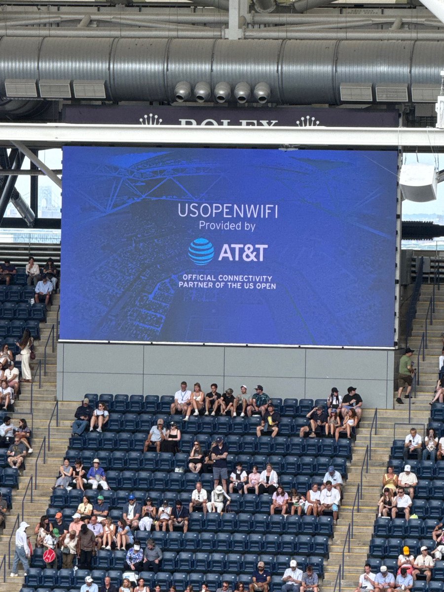 ATTimpact's tweet photo. 📢 AT&amp;T was proud to have served as the Official Connectivity Provider of the US Open and power one of the world’s biggest sporting events. From the first serve to championship weekend, we loved keeping athletes and fans connected all tournament long. https://t.co/gZd4wXhYnL