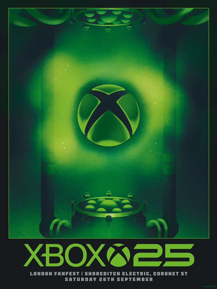OllieHoff's tweet photo. I had the huge pleasure of creating these official posters for this year’s @xboxuk Fanfest event! Massive thank you to the team for letting me work on these 💚

Gutted I couldn’t make it to the event in person but so happy to see the fans get their hands on them! 🙌 #XboxFanfest https://t.co/VL5MPX8koM