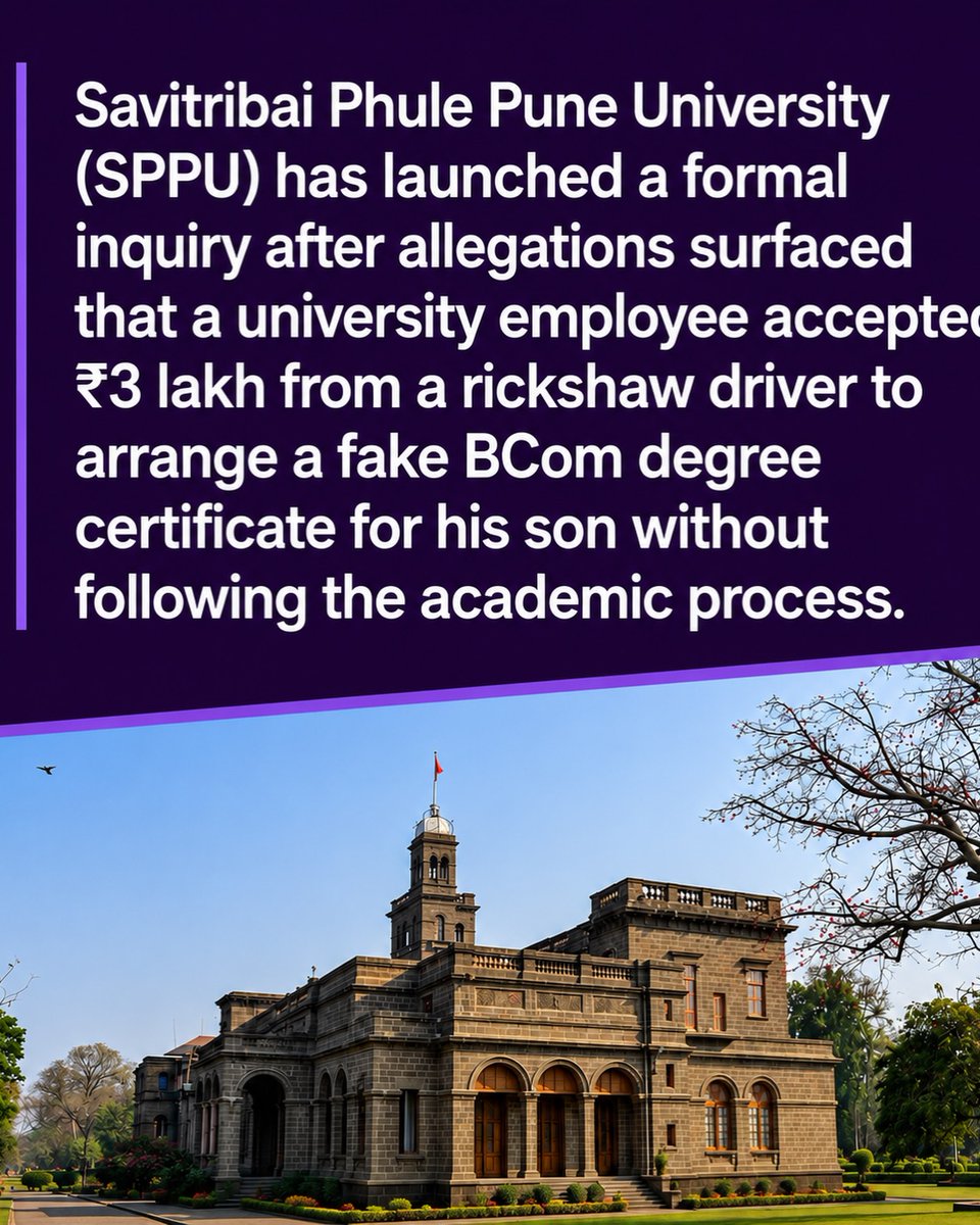 addisoncarterj9's tweet photo. ims that fake BCom degrees and documents were issued for money. A fact-finding committee has been formed, with legal and administrative action promised if proven. https://t.co/bI0vAUYOVm