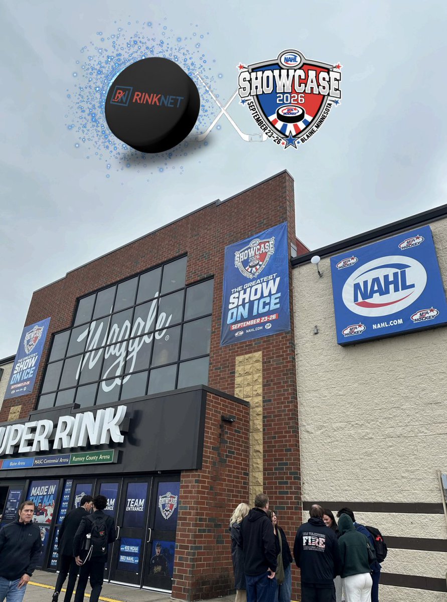 RinkNet's tweet photo. The 2026 NAHL Showcase brought teams from across the league to Blaine, Minnesota to kick off the 2026-27 season, with hundreds of hockey personnel in attendance. Proud to support the NAHL and the continued development of the game.

#RinkNet #NAHL https://t.co/4nBM4XT6yz