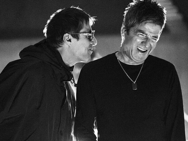 Variety's tweet photo. Oasis’ highly anticipated documentary “Don’t Look Back in Anger” will start streaming Oct. 9 on Disney+ and Hulu.

https://t.co/43EPKFqSDD https://t.co/tWw4uAIbf0