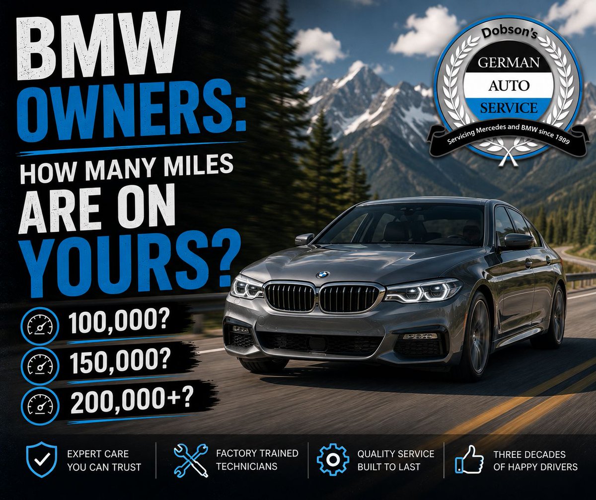 DobsonsGerman's tweet photo. How many miles are on your BMW?
One Dobson’s customer reported their 2011 BMW 535i was still running perfectly at 280,000+ miles.
Now THAT is an odometer.
https://t.co/mQp9XwAdJl
#BMW #HighMileageBMW #DobsonsGermanAuto https://t.co/YO3U93ITCu