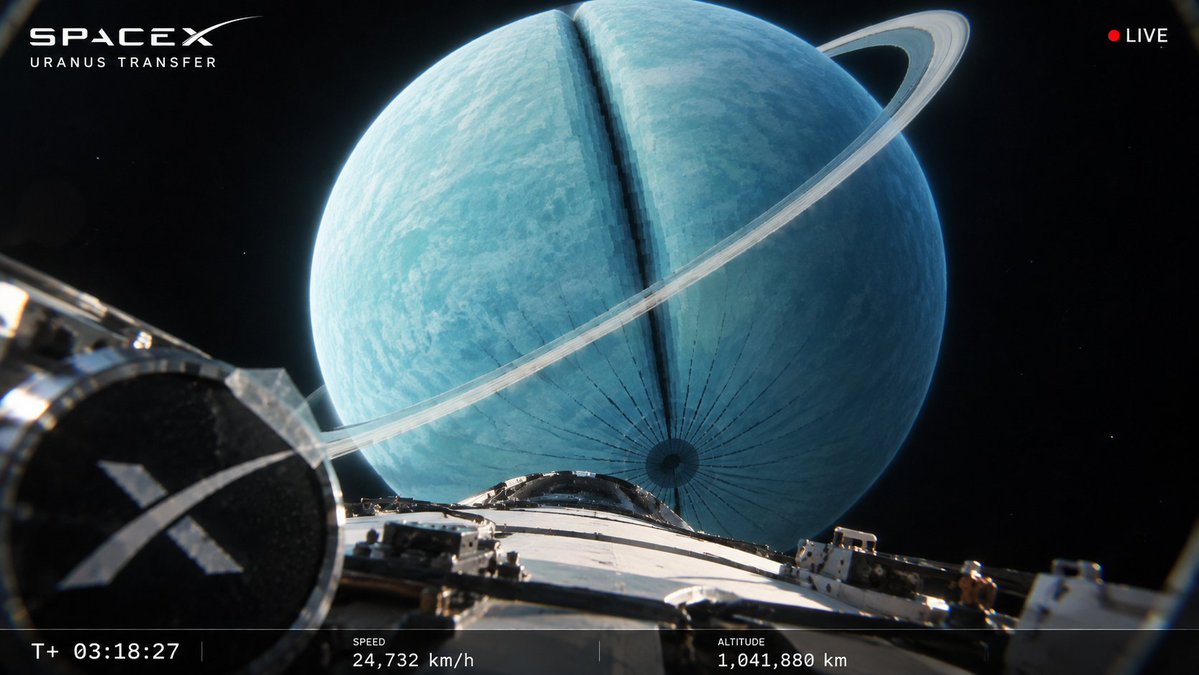 LongURANUS's tweet photo. @elonmusk orbit unlocked. Uranus is the final boss. https://t.co/sBho7NHYaP