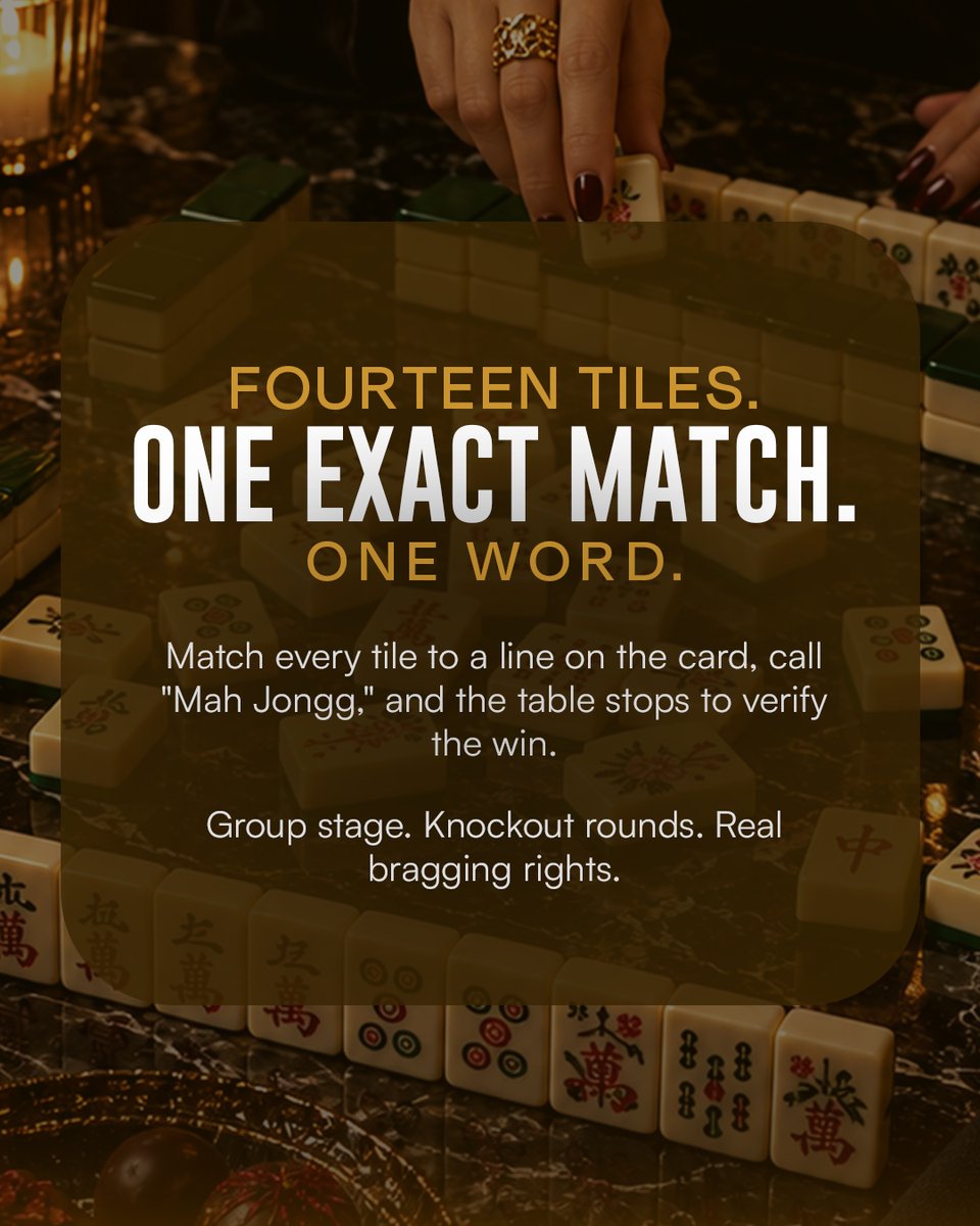 2_Retreat's tweet photo. Tiles, tactics, and a whole lot of strategic plot twists. 
Think you’ve got what it takes to master the table before the weekend’s over? Swipe to get a sneak peek, then claim your spot before the seats are gone! 
Book now: https://t.co/Cp3LknhvEk.

#20Retreat #Mahjong #Bellagio https://t.co/SdPNrlN98L