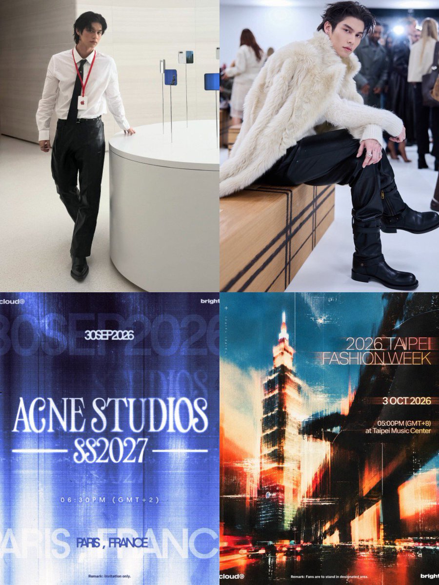 R41nb0w26's tweet photo. Bright in just 4 weeks going across continents, so awesome! 
And in between events he makes music, so talented 🖤

US - Apple
UK - London Fashion Week, Burberry
France - Paris Fashion Week, Acne Studios
Taiwan - Taipei Fashion Week

#bbrightvc @bbrightvc https://t.co/CtjDbwBJzx