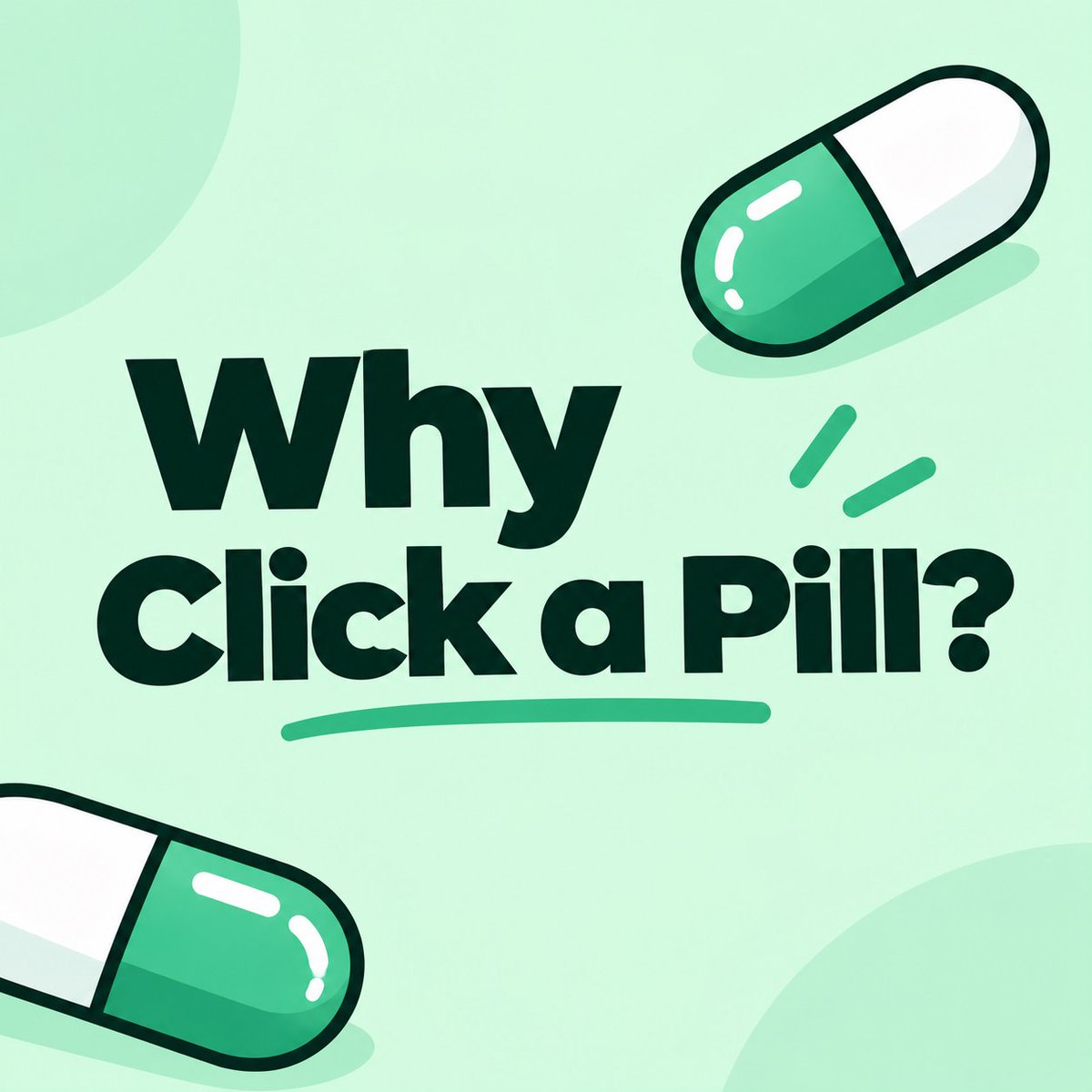clickapill's tweet photo. Why Click a Pill?

Everyone knows Cookie Clicker.
So why not bring it to crypto?

Click the https://t.co/a18Z159F78 pill. 
Earn Solana.

No project like this has gone viral before.
Even though the concept is this good. https://t.co/rQdQnzzD5P