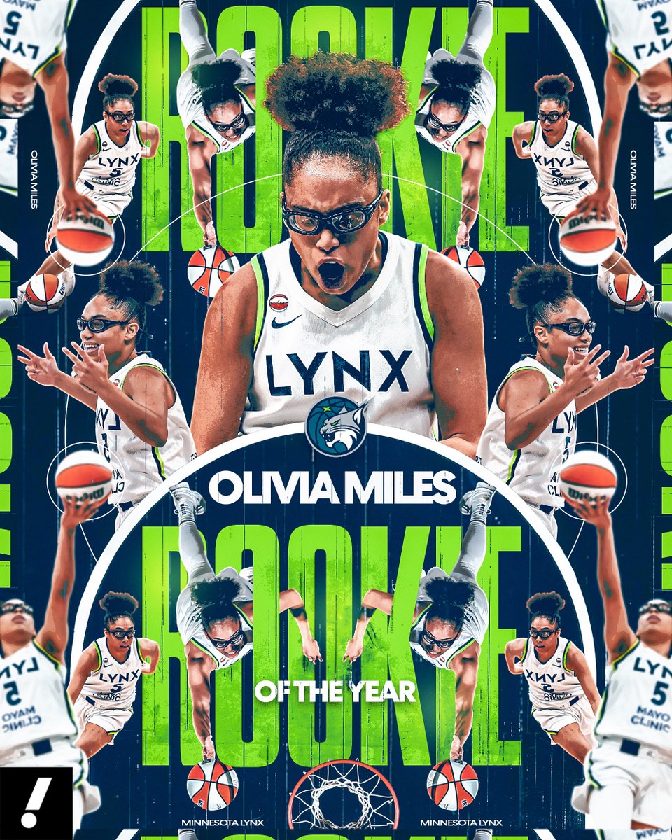 YahooSports's tweet photo. Olivia Miles is the 2026 WNBA Rookie of the Year 🏆

Miles averaged 19.8 PPG, 4.7 RPG and 6.0 APG while setting the league's rookie single-season scoring record. https://t.co/qM5QsxCG2t