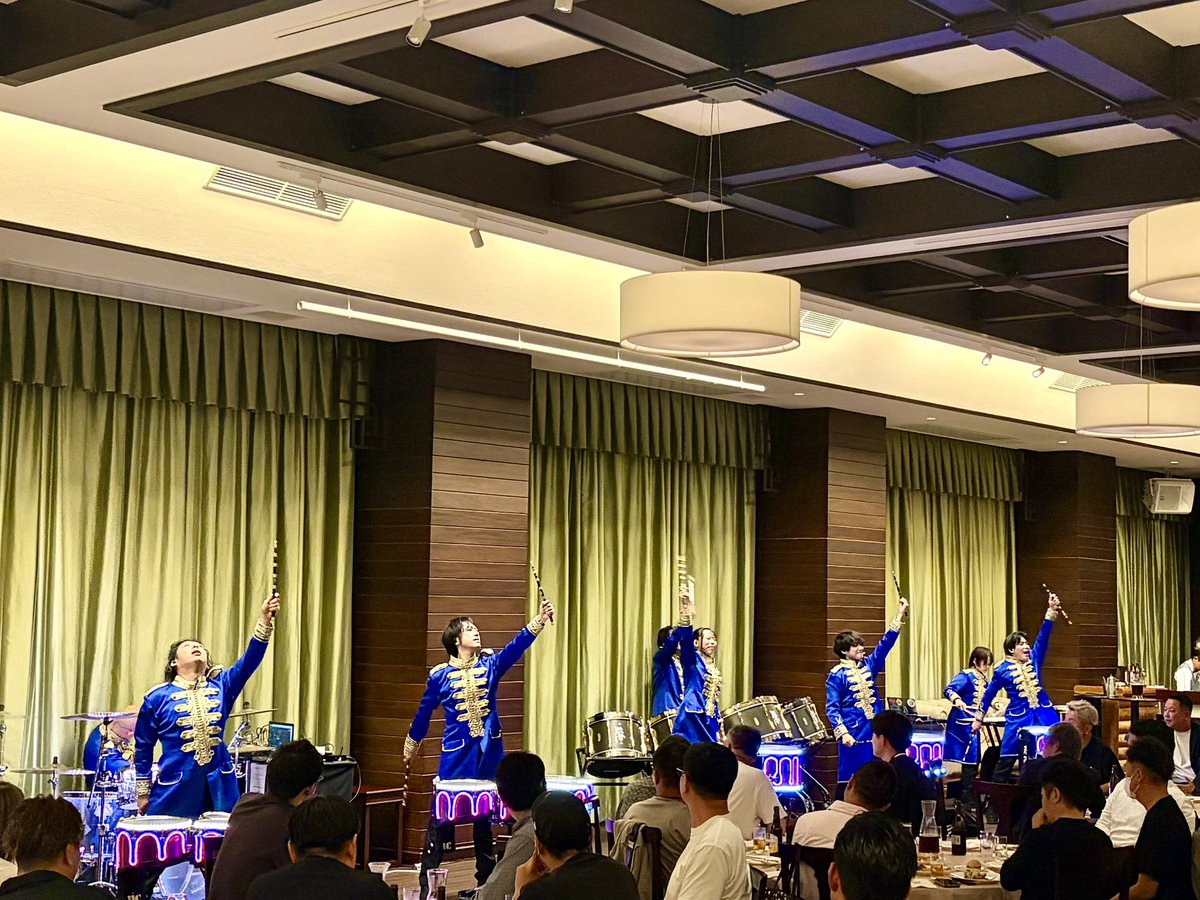 corepercussion's tweet photo. 今日は、長野にて企業様の周年記念パーティーでパフォーマンスさせていただきました🥁ありがとうございました！

#鼓和 #CORE #drummers https://t.co/04jkzUyyF1