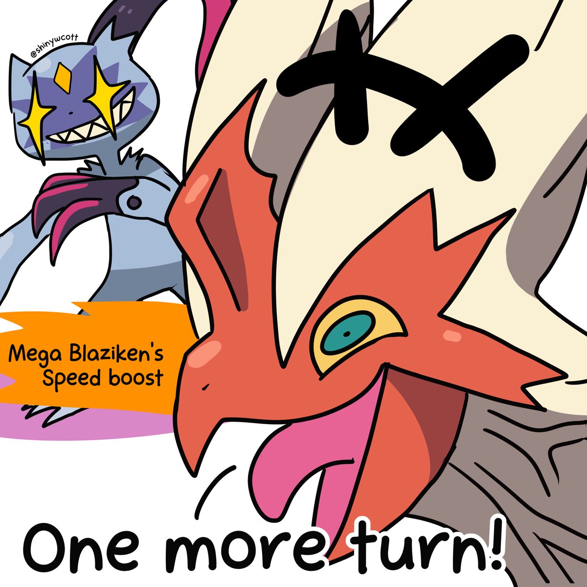 Shinywcott's tweet photo. When they think Trick Room is finally over,
just to realize the nightmare is restarting  💀◟(˶╹̆ω╹̆˵)◜✨✨✨

#PokemonChampions https://t.co/bR5CHytZ3d