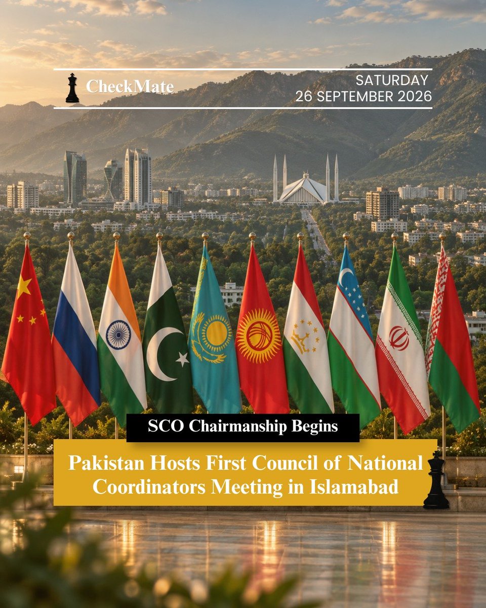 CheckMate1_'s tweet photo. Pakistan is starting it's SCO chairmanship hosting the first Council of National Coordinators meeting in Islamabad.
Full story on our instagram👇https://t.co/FygoCqnXkM
#SCO #ShanghaiCooperationOrganisation #Pakistan #Islamabad #RegionalDiplomacy #Geopolitics #CheckmateMedia https://t.co/2Z9on5aUuq