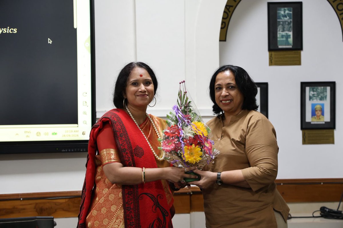 Goa_Police's tweet photo. The Goa Police organized a sound healing and spiritual wellness training session for women police officers.
​The program was inaugurated by DGP Shri Alok Kumar, IPS, and conducted by Ms. Sadhana Yogalakshmi, founder of Advaita and NYASAA. Key highlights of the session included:
​Sound Healing Practices, Used sound frequencies to promote relaxation, emotional balance, self-awareness, and inner harmony.
​The session Taught principles of self-love, acceptance, and forgiveness.
​ Attended by a group of female officers from the Goa Police force to support their spiritual well-being.