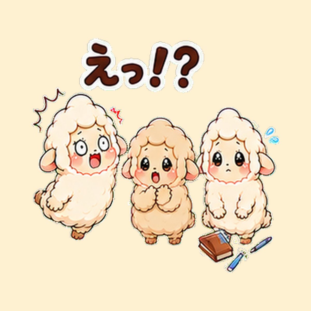 kyaradamari's tweet photo. 今日のひつじ3びきです。

3匹そろって「えっ!?」

何を見たのかは、まだ誰も説明してくれません。

#羊 #イラスト好きさんと繋がりたい https://t.co/Stu0Wgd0nZ