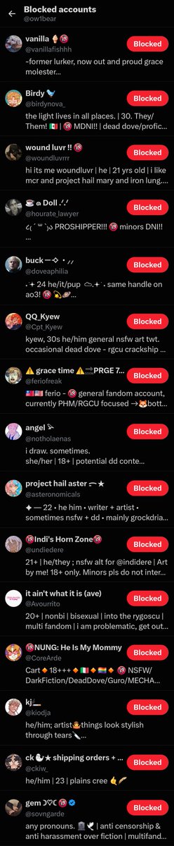 ow1bear's tweet photo. heres a list of people that i can PROVE r proshippers, either from them posting the content or actively endorsing it. for the ppl that arent here + excluding the ones ive alr debunked from this thread does NOT mean theyre not proshippers i just couldn't find any evidence myself! https://t.co/Vtv54s69r1