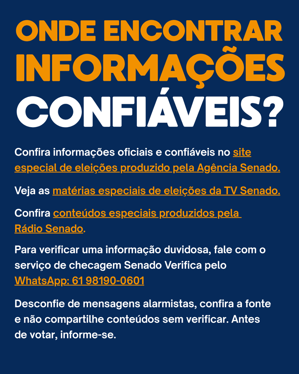 SenadoFederal's tweet photo. Veja este guia para não errar na hora de votar. Saiba mais https://t.co/wJhSw25bFJ https://t.co/ie6CFaXppz