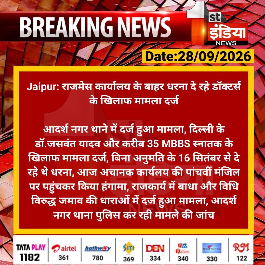 Nffmgs_official's tweet photo. Dear Frands...!! Welcome to new india !!
@PMOIndia @narendramodi @bjp4rajasthan
@bhajanlal @drdhruvchauhan
Here doctors demanding their rightful stipend of 21700/- per month got FIR. https://t.co/1XCOKUATVQ
