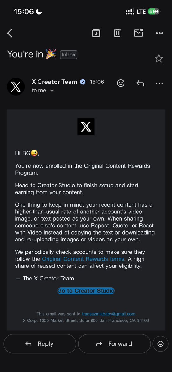 terna_2005's tweet photo. Guys, I’m so happy! I’m officially in the Original Content Rewards program 🎉

Thank you to everyone who has supported me on this journey since day one. I truly appreciate every single one of you ❤️🙏 https://t.co/pl4J3hIPIS