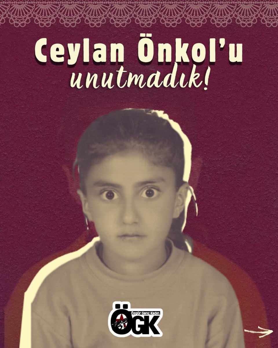 OzgurGencKadin0's tweet photo. 28 Eylül 2009’da Lice’de devlet tarafından atılan havan mermisiyle katledilen Ceylan Önkol’u unutmadık. https://t.co/TshMbp9iqu