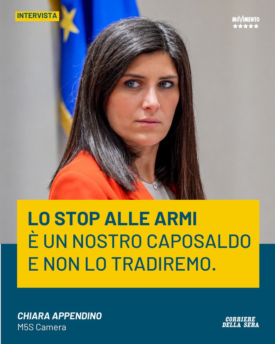 M5S_Camera's tweet photo. ✍️ Leggi l’intervista della nostra @c_appendino al Corriere della Sera.

Qui il testo integrale👇

https://t.co/meBwp3i6Ix https://t.co/KTkwFVmhkQ