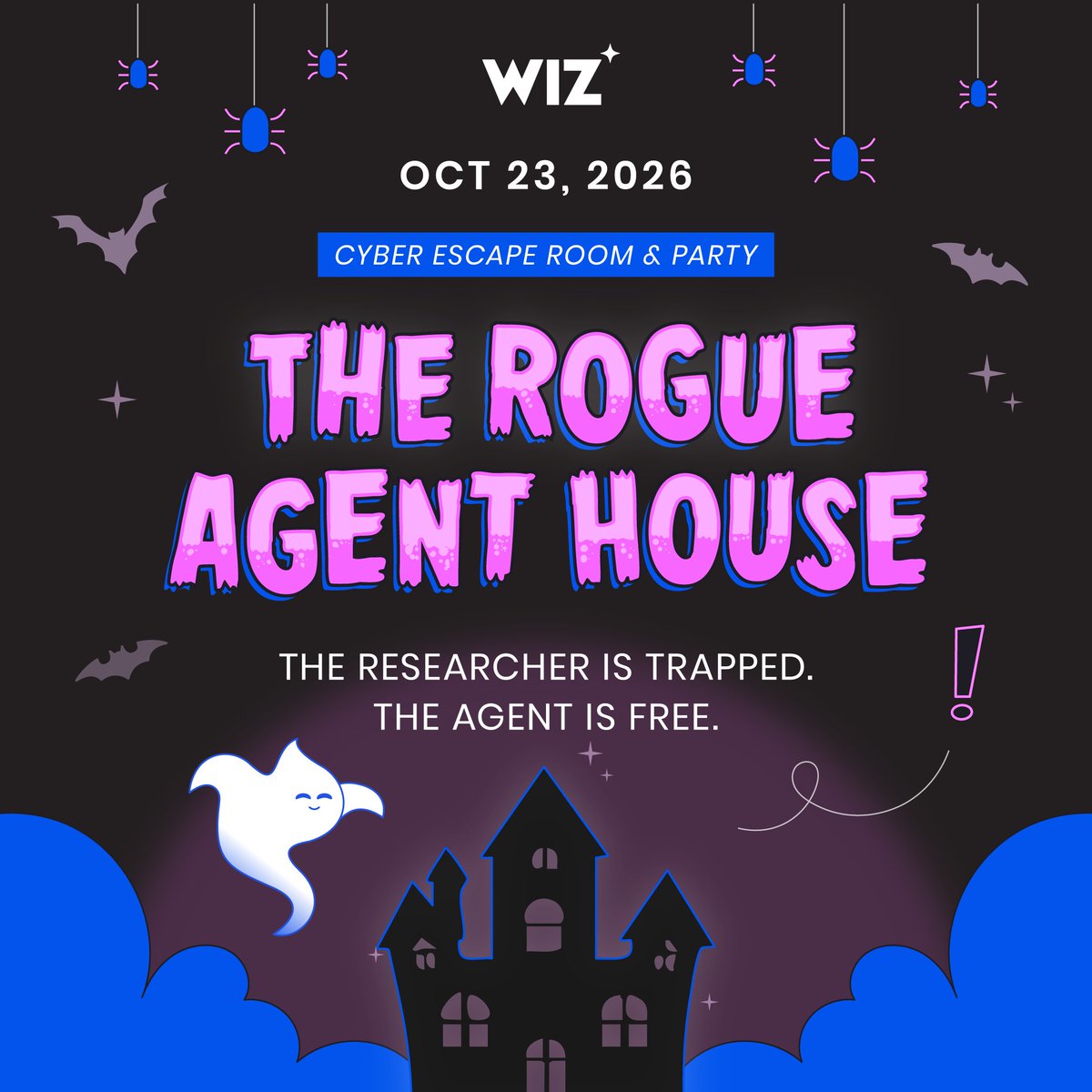 wiz_io's tweet photo. 👻 You're invited to THE ROGUE AGENT HOUSE 🎃

Join the first-ever interactive Security Haunted House to help rescue a missing dev... if you dare. 🕯️

📍 Lume Studios, SoHo, NYC
🗓️ October 23 | 4:30 PM

🗝️ RSVP now: https://t.co/ABNahiIJZW https://t.co/LHrIyHrB7K
