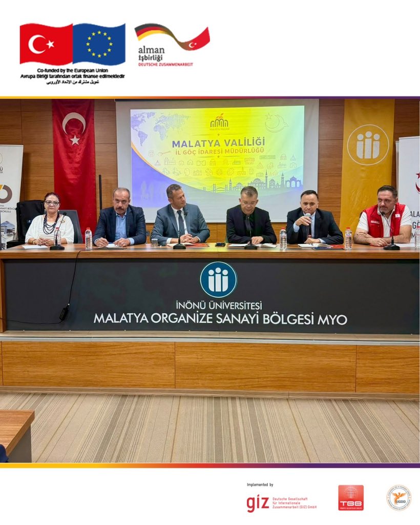 ugdd_imsa's tweet photo. Malatya Organize Sanayi Bölgesi’nde faaliyet gösteren işletmelerin katılımıyla, yabancı uyrukluların istihdamına ilişkin güncel uygulamalar, mevzuat süreçleri ve sahada karşılaşılan sorunların ele alındığı bilgilendirme ve istişare toplantısı gerçekleştirildi. https://t.co/V6Wh0SfWgY