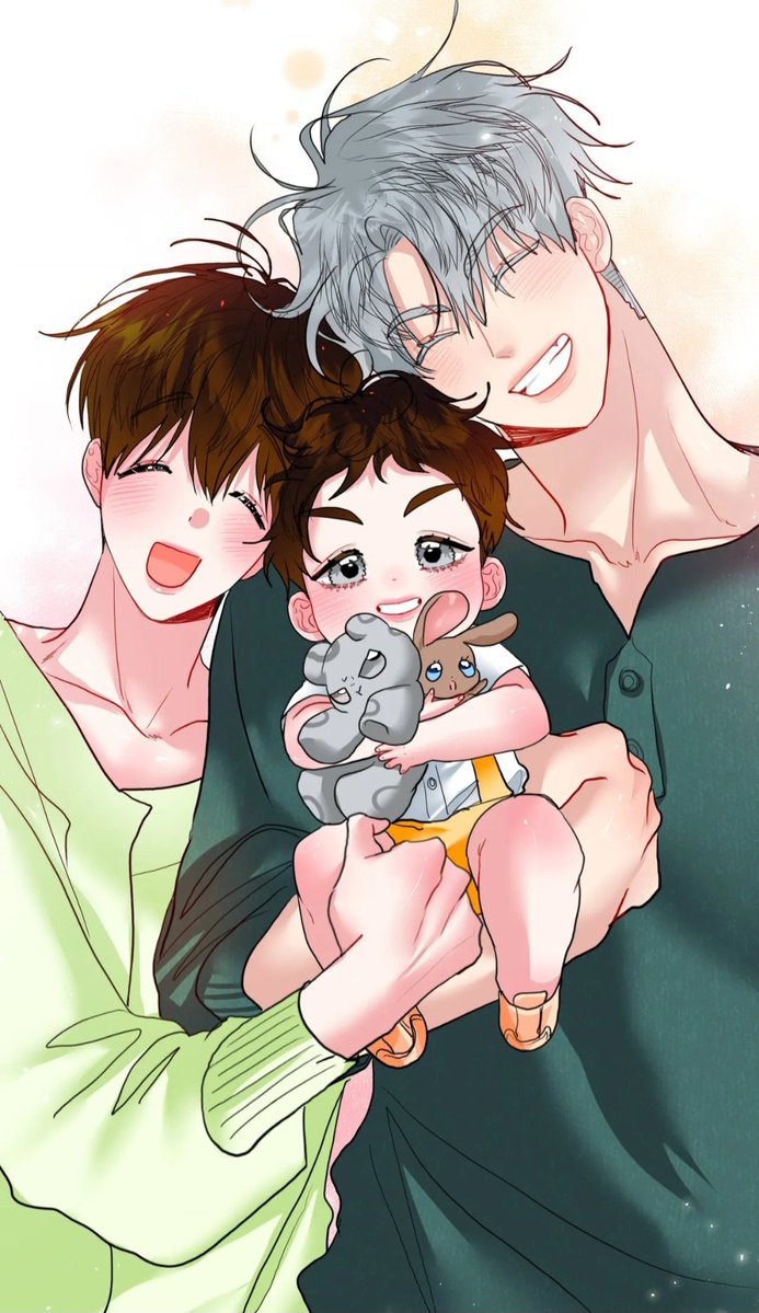 AnnaHbl5's tweet photo. just happiness for this lovely family 😭❤️ btw cheese is an dominant alpha!!! 
#박하사탕 #MintyFresh https://t.co/C6XOkYMbpc