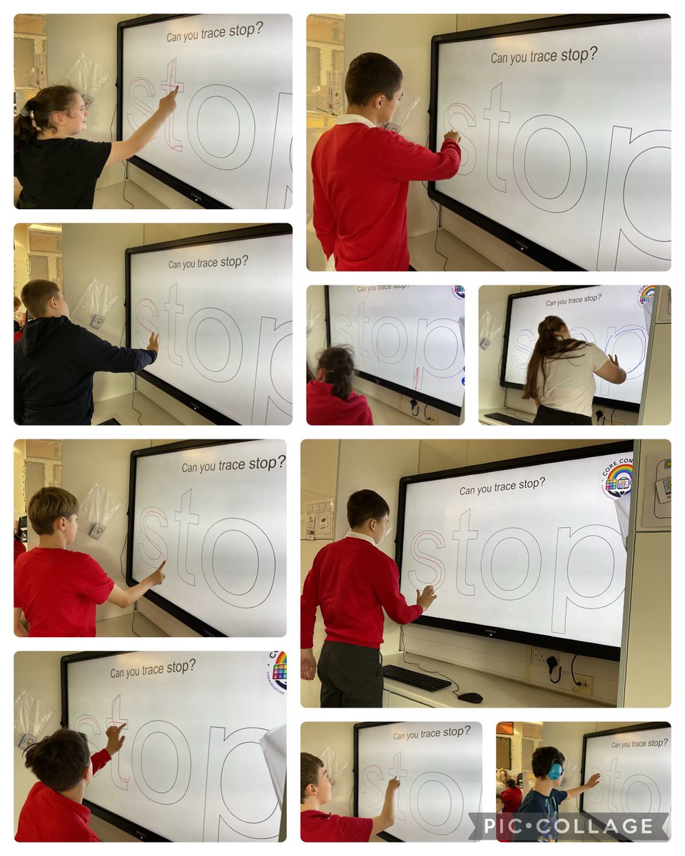 YsgolHenFelin's tweet photo. Today in #YHFClass14 we have been practising our signing and writing using our #CoreConnect word of the week “stop”. This afternoon we began leaning new symbols of “less than” and “greater than” using a crocodile image https://t.co/Vq1R5kUCmP