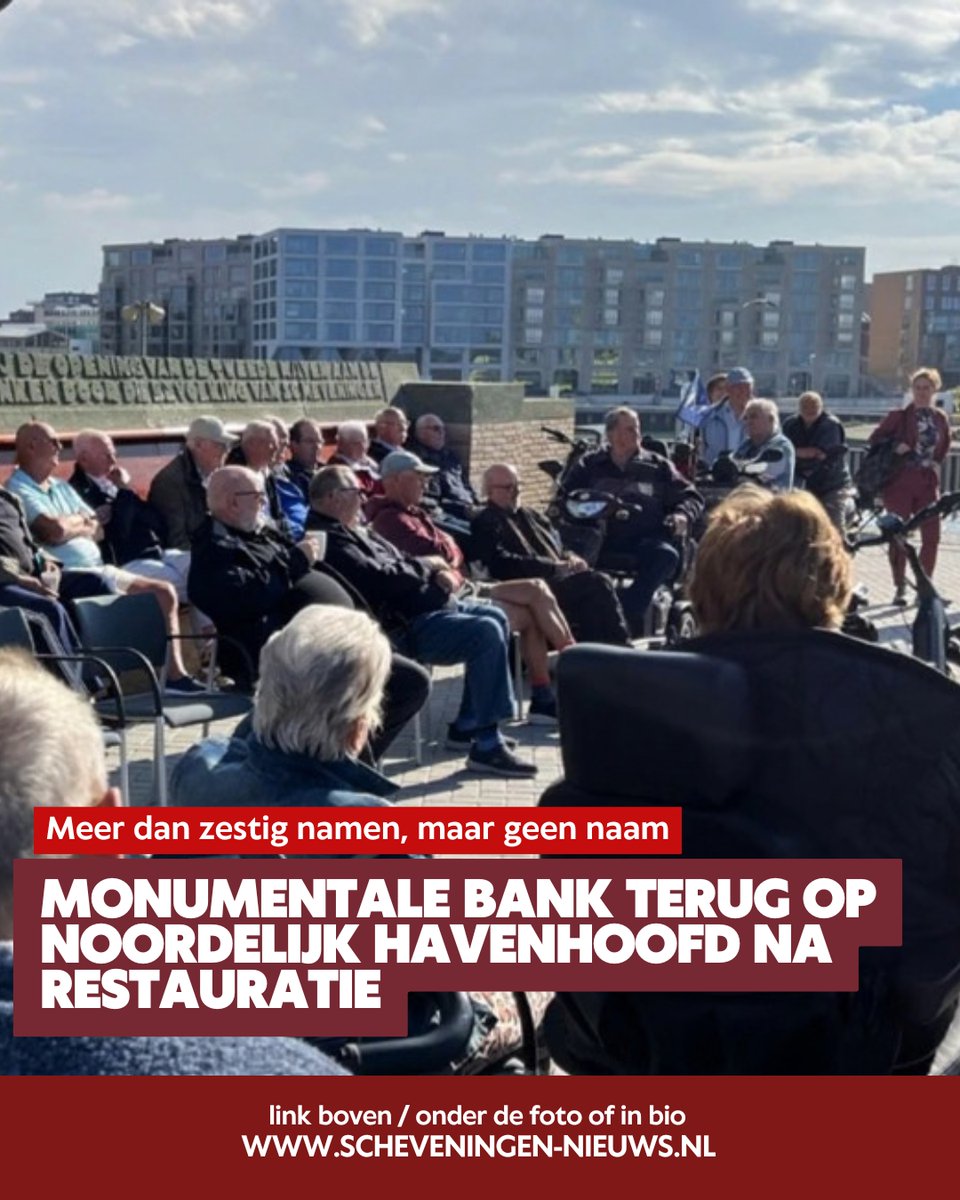 schevnieuws's tweet photo. Monumentale bank uit 1931 terug op het Noordelijk Havenhoofd 🪑 Gerestaureerd en bewust naamloos ⚓ https://t.co/FWt5rfH4wF #scheveningen #denhaag #haven #erfgoed https://t.co/O5mpU4vEKF