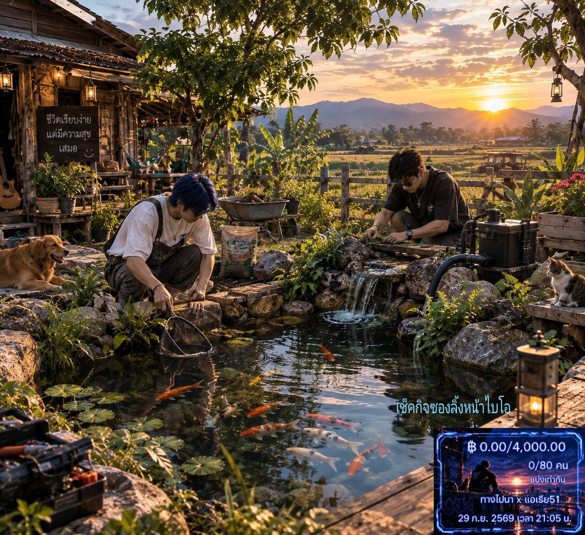 areaxxy84's tweet photo. พี่ทำบ่อเลี้ยงปลา หน้าบ้านสวยมั้ย ปลาคาร์ฟตัวใหญ่ๆสีสวยจัด ใครว่างก็แวะมาบ้านพี่ได้ เดี๋ยวทำเมนูต้มแซ่บปลาคาร์ฟให้กิจ5555

🧧50/80 สวยงาม https://t.co/pTU0meIGMe