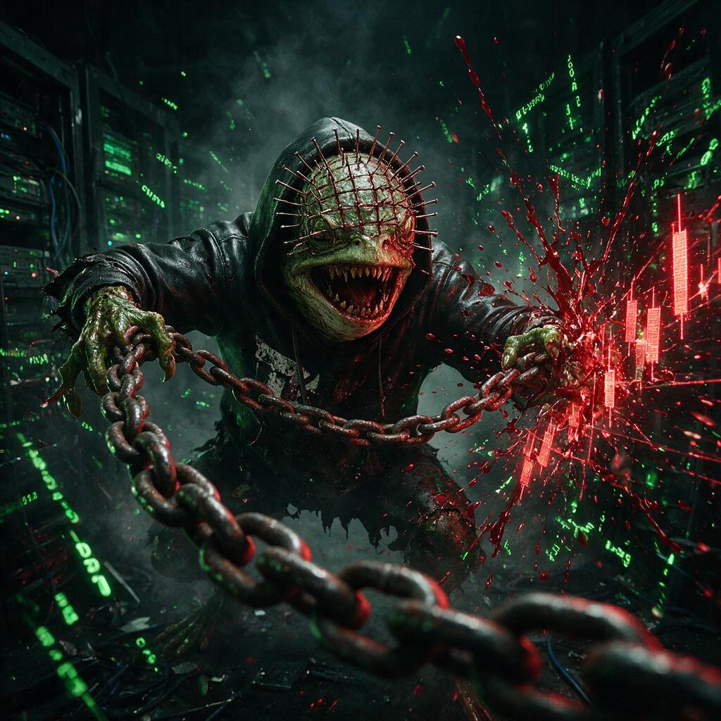 Zermitcash's tweet photo. [INCIDENT_REPORT: PARASITE_PURGED] ➡️ SUPPLY_RECYCLED 🪡🩸
Node Sol Master failed the simulation. The human entity couldn't handle the power of the matrix and dumped his Phase 1 allocation for pennies.
System response: PERMANENT EVICTION. The remaining 6,000,000 $ZER tokens allocated to his address have been hardlocked and returned to the shadow vault. He has been deleted from the database. ❌🔒
To the sharks watching the @Stonkfun_xyz ledger: the toxic promotional debt is now 0%. The floor is clean. The symbiotic $ZER / $SOL engine has fully absorbed the carbon error.
The ritual continues. Only the diamond-hand cénobites survive. Re-access the terminal. 👇
https://t.co/Oq7WZ8vwE1
#Zercash #Stonkfun #SolanaWhales #CleanSupply #DeFiHorror