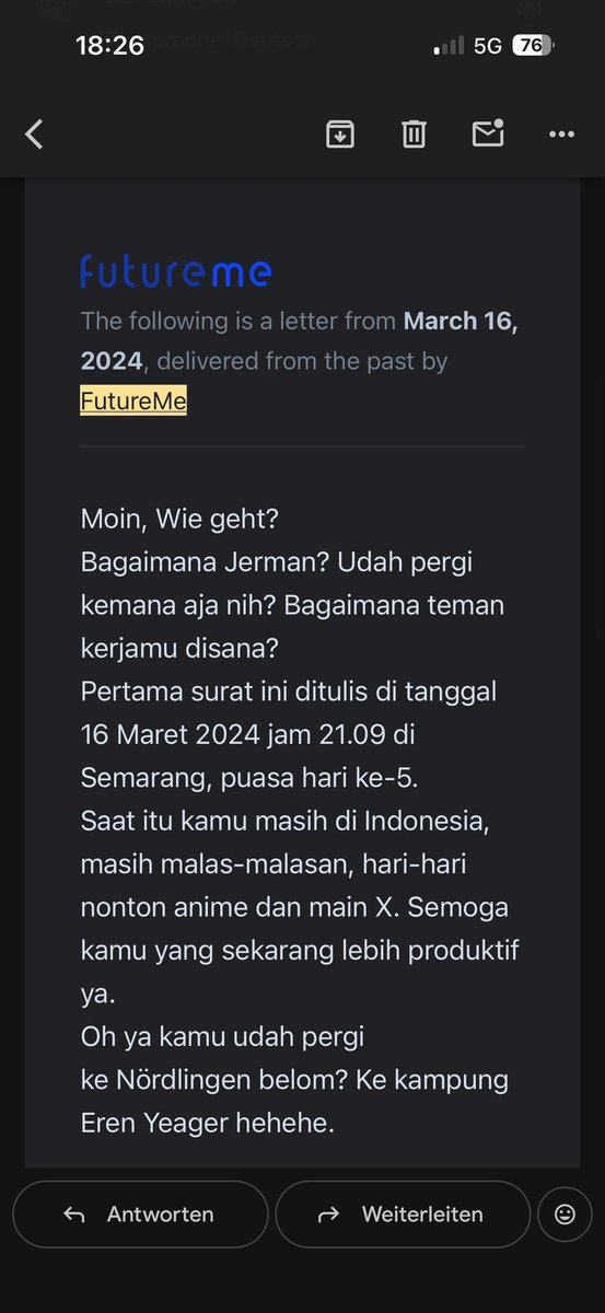Jungsonie's tweet photo. Aku lupa dulu pernah nulis ini untuk diriku sendiri 2 tahun yang lalu. Pas surat ini sampai aku lagi di Mekkah Umroh, puasa hari ke 28. https://t.co/elLDzH6Nge