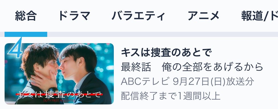 __nt_ks's tweet photo. 総合4位🆙✨すごいよ〜〜❗️
#キスあと https://t.co/8KLCtXS52w