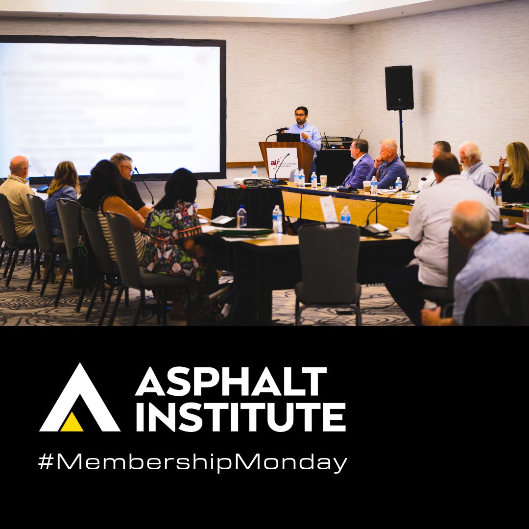 Asphalt_Inst's tweet photo. What does Asphalt Institute membership mean for your company? It’s an investment in connection, knowledge and influence. Learn more about Asphalt Institute membership: https://t.co/TLwbDhXS2X
#MembershipMonday #AsphaltInstitute https://t.co/1e5jbAFRLc