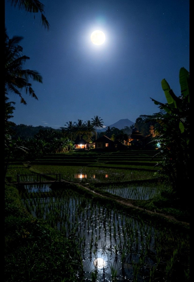 sushandaily's tweet photo. The world looks completely different when the moon takes over. A peaceful night view over the terraced fields of Indonesia.
Where is the most magical place you've ever seen at night? 👇🌌
#NightPhotography #Wanderlust #Indonesia #MoonlightMagic #BeautifulEarth https://t.co/9BSzjobZ5k