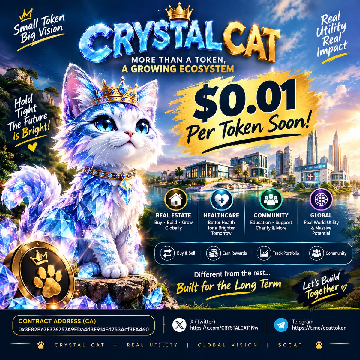 Visionary0447's tweet photo. 🐱💎 DON’T PANIC 

 DIPS ARE PART OF CRYPTO.

Red days don’t define the journey. The journey continues. 🔥

💎 CA: 0x3E82Be7F376757A9EDa4d3F914Ed753Acf3FA460

#CCAT #CrystalCat #Crypto #BSC https://t.co/5xweDZQuaS