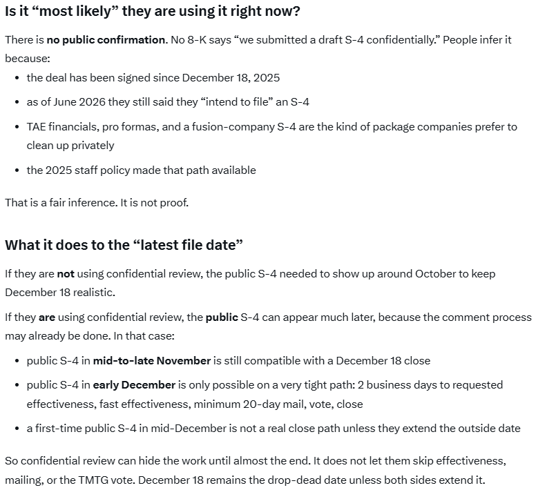 101_TBE's tweet photo. $DJT S4 information https://t.co/jZfeQ5GEFn