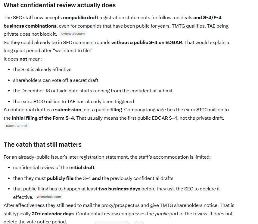 101_TBE's tweet photo. $DJT S4 information https://t.co/jZfeQ5GEFn