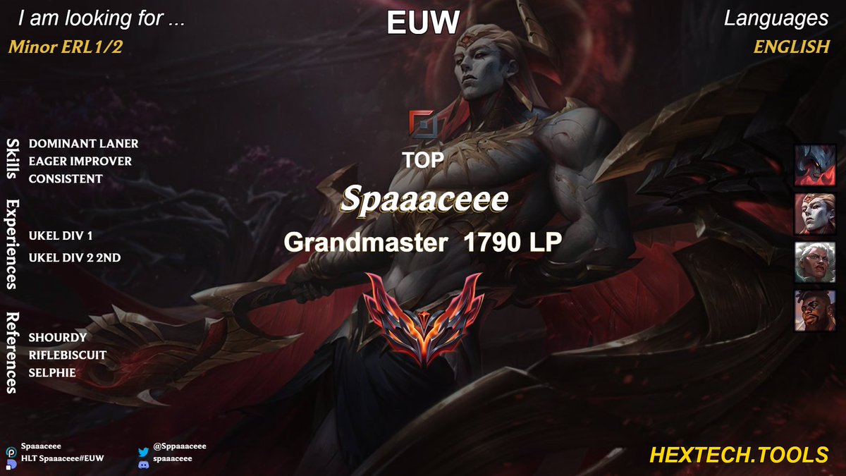 Sppaaaceee's tweet photo. After my split in UKEL with HL TAURI, I am looking for offers for next split mainly Minor ERL1 and ERL2. #LFT https://t.co/4ZbrzkZ9Zv