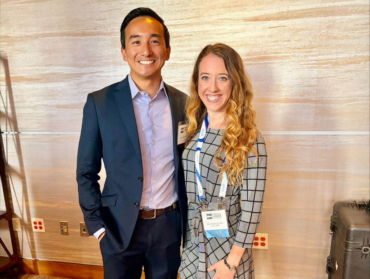 Penn_ENT's tweet photo. 🎤 Austin Cao and Sara Charney represented Penn at Fall Voice this weekend! They shared our experience with a novel sutureless technique for voice feminization in transgender patients. 👏
#FallVoice #VoiceFeminization #Otolaryngology https://t.co/EHK0BEJgMu