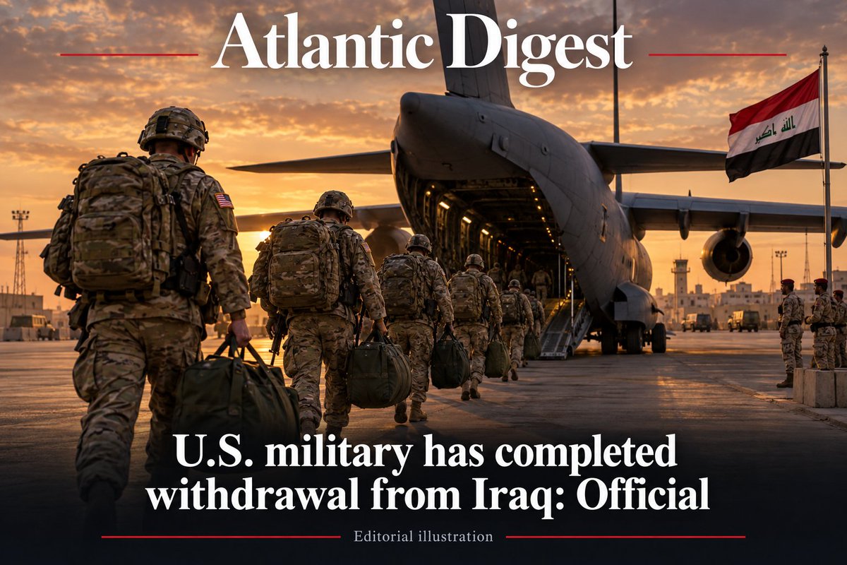 AtlDigest's tweet photo. After 23 years, US military completes withdrawal from Iraq. -  https://t.co/Uf1SuxySSw https://t.co/2DG2mZGjS9