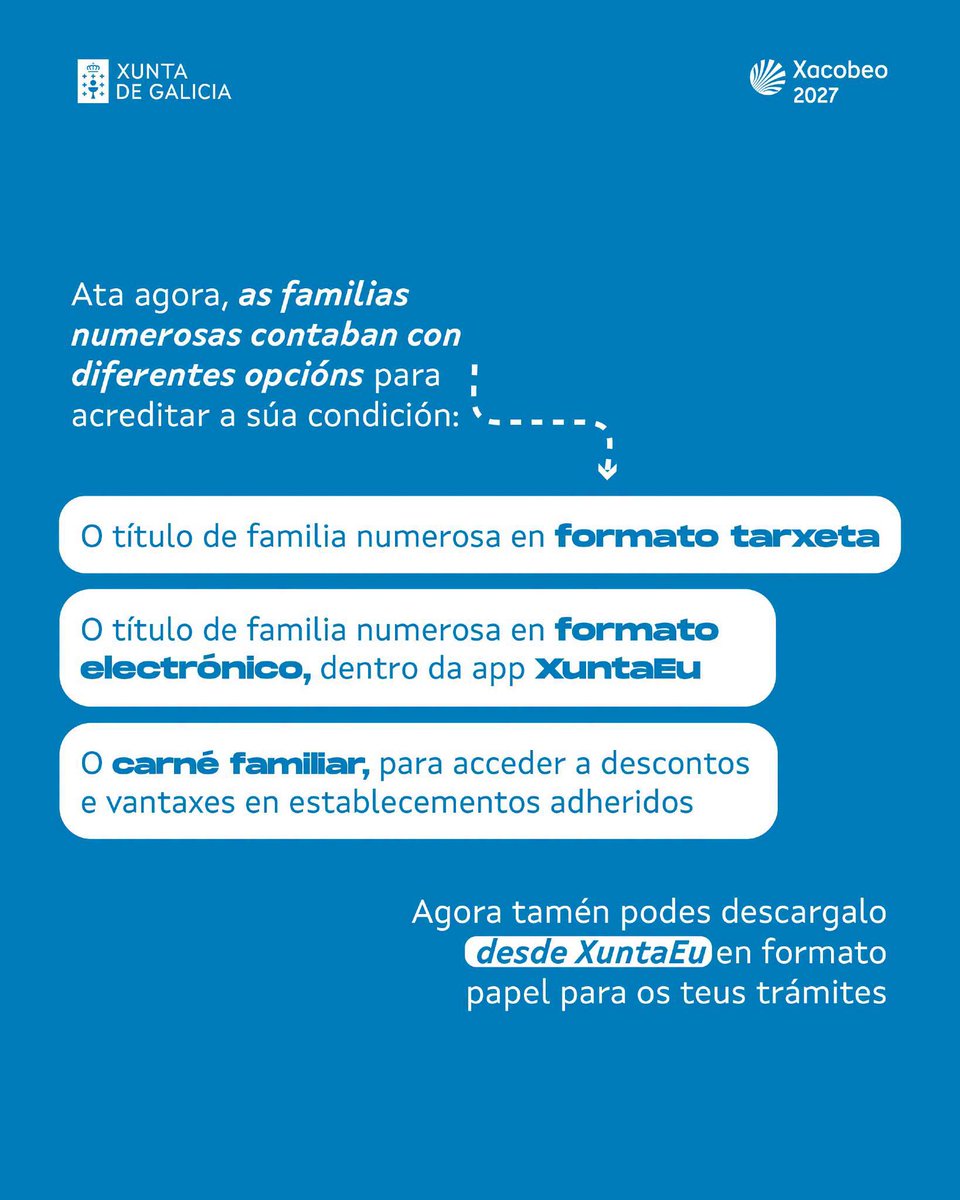 ConcelloM's tweet photo. 🏫 Novas para as familias numerosas. https://t.co/18nwV5UrPZ