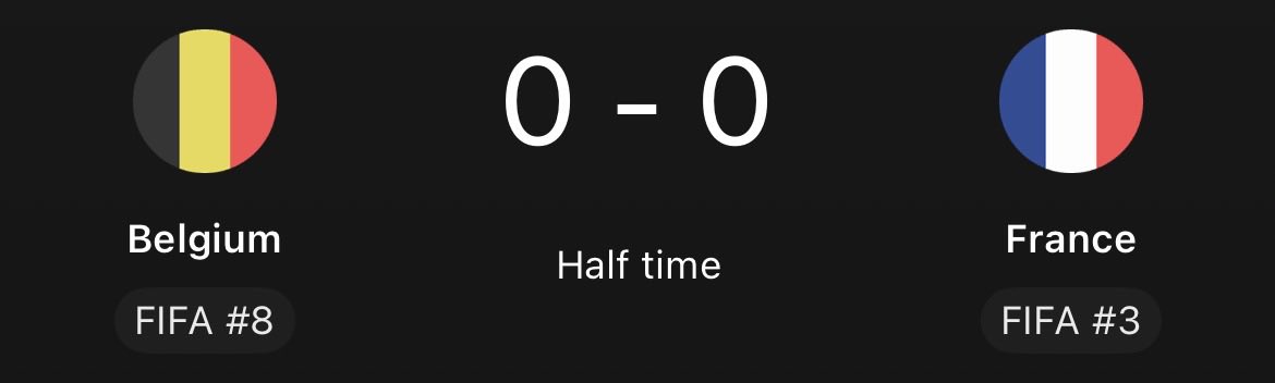 JehanaTapape's tweet photo. HALF TIME

نیڤا ئیکێ بـدوماهیک هات ✅

فرەنسا 0 - 0 بەلجیکا 

@rawannFcb https://t.co/zj1Dv9h3dV