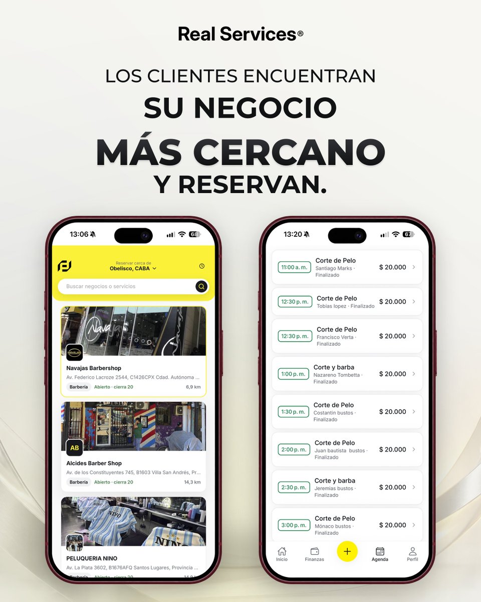 realservicesapp's tweet photo. ¡Bienvenido a la familia, @facunavajass 💛💈Nuevo embajador oficial de Real Services.  

Gracias a que Real Services te recomienda las barberías que hay en cada zona, Facu Navajas puede obtener buenas referencias para Visitarlos 😱 

📲 1 MES GRATIS código FACU NAVAJAS. https://t.co/CVBWlJJMjs