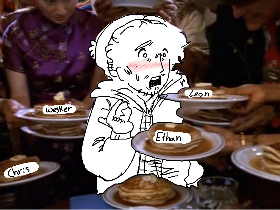 ninoksan's tweet photo. Everyone LOVES bryan! 

#residentevil #bryeon #brythan chris x bryan wesker x bryan https://t.co/NYvWVBvMMv